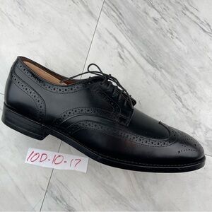 •Allen Edmonds men’s 10 D Lombard Wingtip Oxfords derby’s Black Leather Shoes